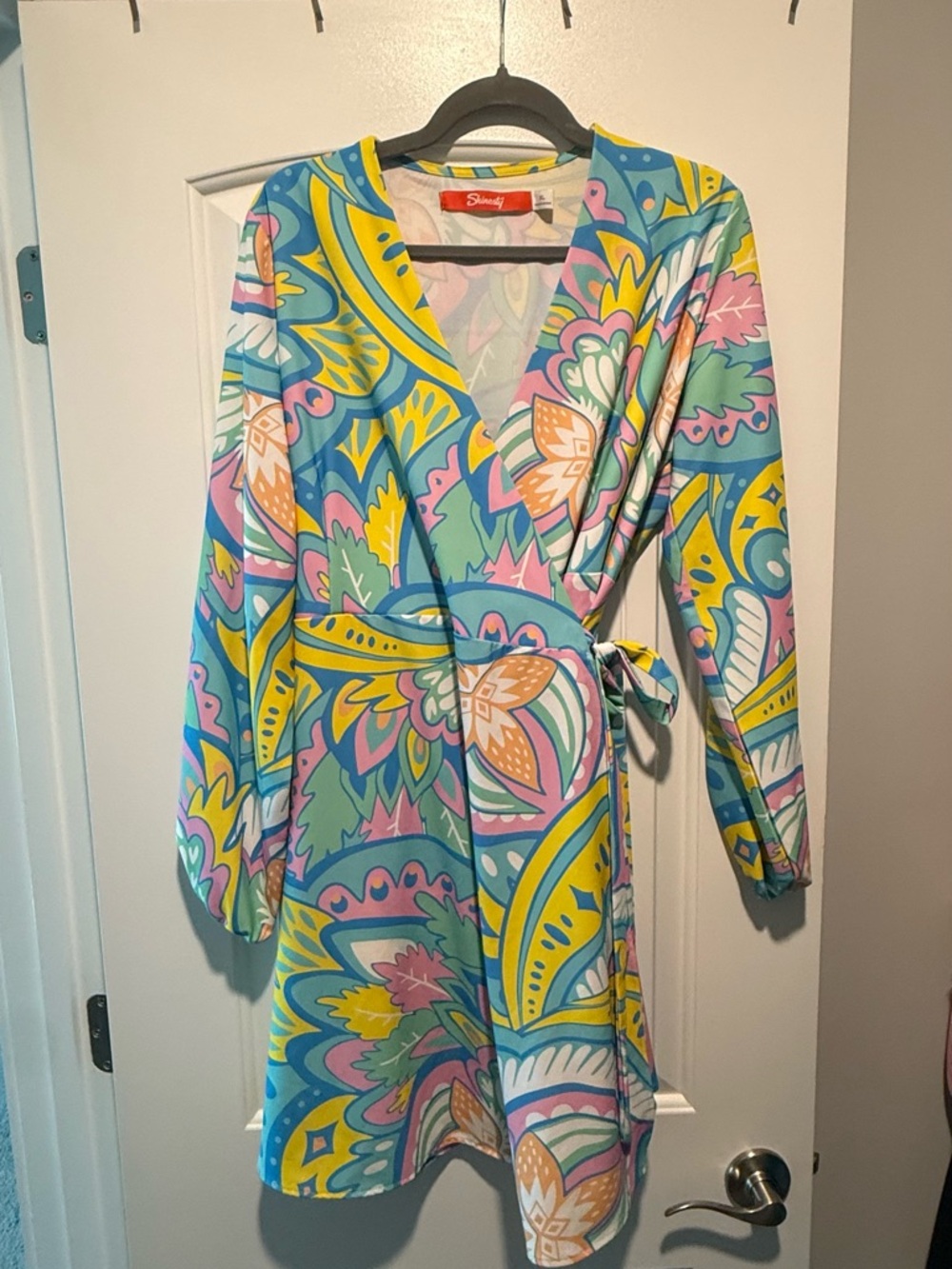 Strandz Pastel Paisley Wrap Dress - Multicolor